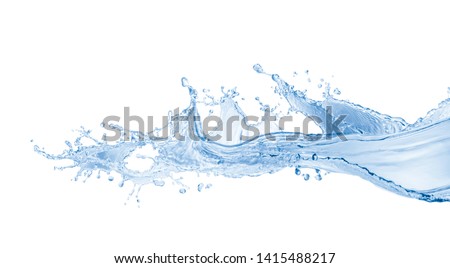 water splash isolated on white background,water  Royalty-Free Stock Photo #1415488217
