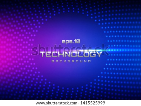 Abstract digital landscape with flowing particles. Cyber technology digital background in wavy futuristic style