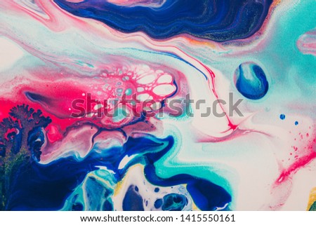 Abstract background made with fluid art technique. Trendy colorful backdrop.