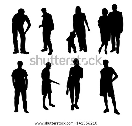 silhouettes of people  illustration