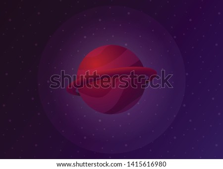 Planet Icon Space Galaxy Solar System Vector Illustration