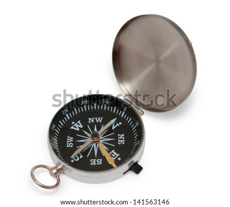compass on white background with soft shadow