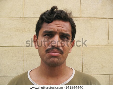 Mature guy with sad expression