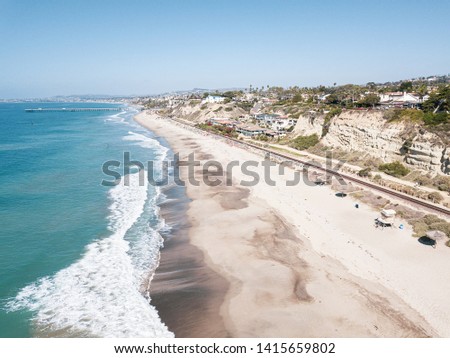 San Clemente, California coastline aerial landscape views Royalty-Free Stock Photo #1415659802