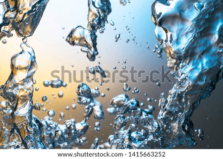 air bubbles in colored water
