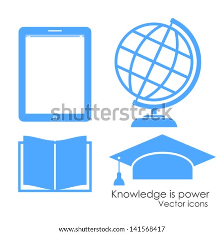 Academical icons, vector illustration
