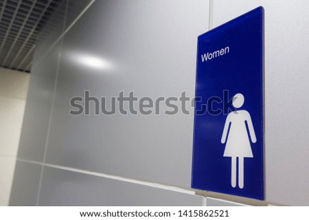 restroom signs with female in Public toilet