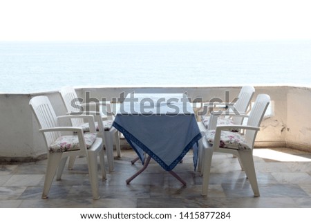 sea ​​and seaside view from balcony