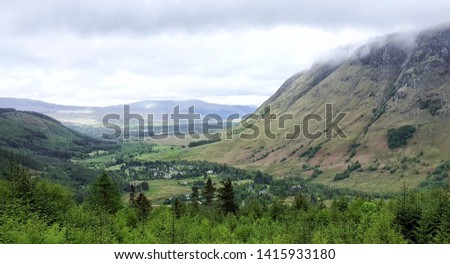 West Hiland Way Track, landscape between Kinlochleven and Fort William, long distance hike - Scotland, UK
