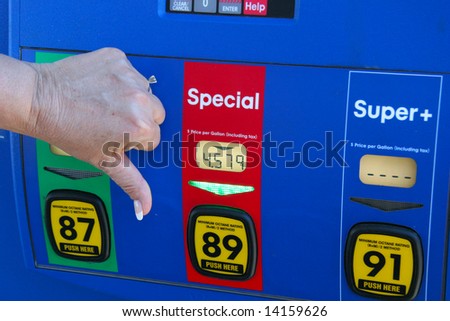 thumbs down at gas price