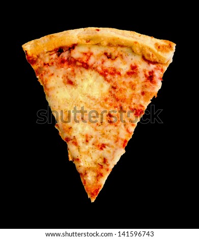 Slice of Pizza with Black Background