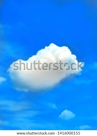Picture with background of cloudy sky