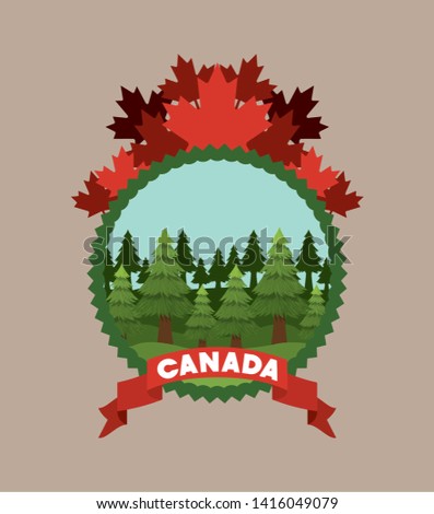 Canada symbol and maple leaf design