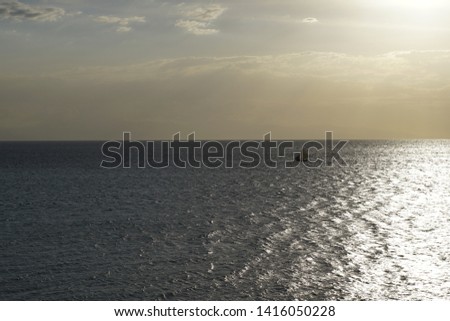 ocean shot during sunset from boat