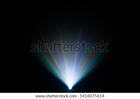 multi color spotlight projection at bottom for bright screen . show presentation luxury ornamentation concept . Royalty-Free Stock Photo #1416075614