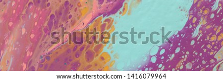 photography of abstract marbleized effect background. mint, pink and purple creative colors. Beautiful paint. banner