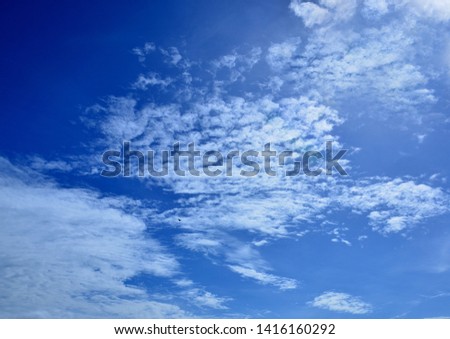 Blue sky and altostratus clouds in a sunny day of spring 