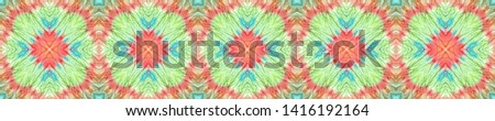 Boho Textures. Traditional Backdrop.  Orange, Green and Blue Textile Print. Rainbow Natural Ethnic Illustration. Seamless Boho Textures.