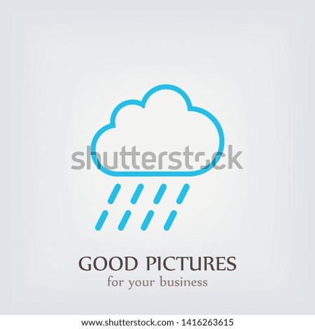 Cloud linear vector icon . The sign of a rain . The rainy weather .