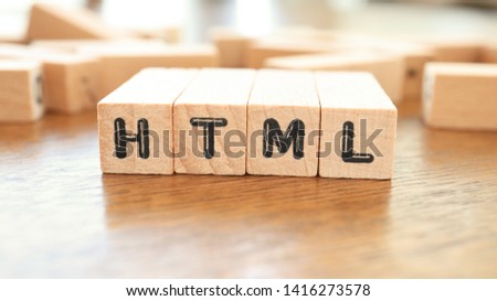 Wooden Text Block of HTML