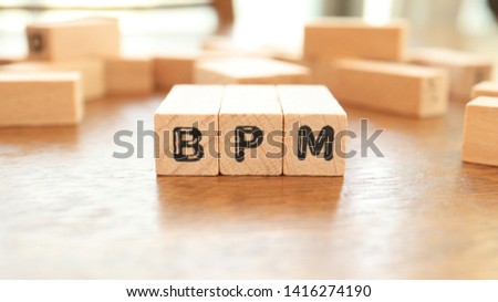 Wooden Text Block of BPM