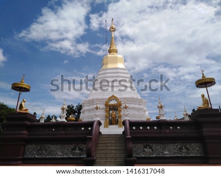 Architecture in Thai temples (Temple, Mae Taeng District, Chiang Mai Province, Thailand)