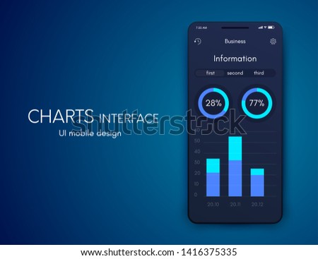 Vector graphics mobile infographics with two options. Template for creating mobile applications, workflow layout, diagram, banner, web design, business reports with 2 steps. Stock vector