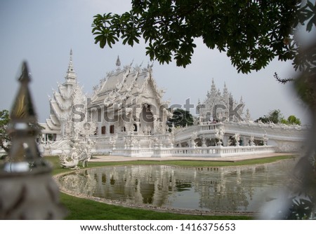 Wat Rong Khun, known as the White Temple. Chiang Rai, Thailand