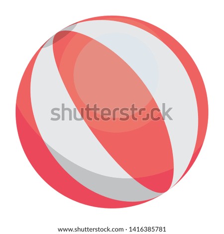 Isolated striped and summer ball design