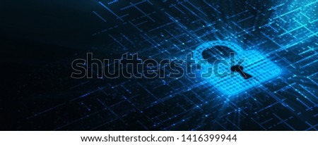 Cyber Security Data Protection Business Privacy concept Royalty-Free Stock Photo #1416399944