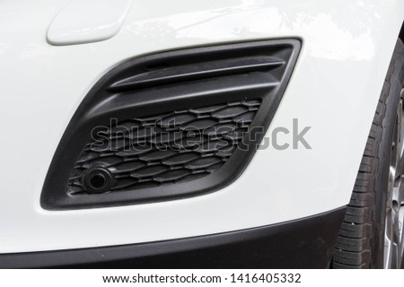 car parking sensor on a front bumper