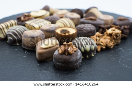 white and black Chocolate candy food
