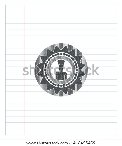 chef icon penciled. Vector Illustration. Detailed.