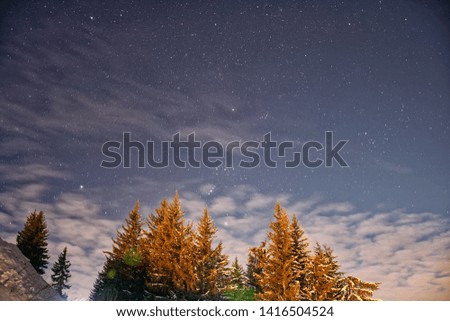 Night Sky in Les Arcs - Massif du Mont Blanc