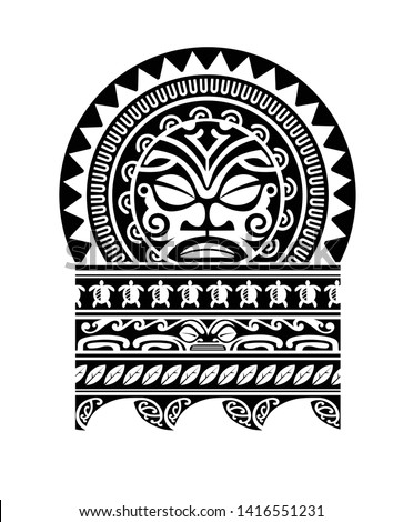tribal tattoo pattern, art ethnic sleeve vector, aboriginal shoulder sun