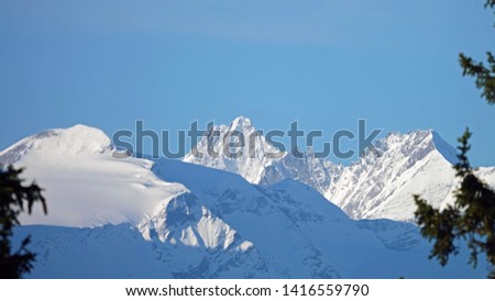 beautiful view to the grossglockner in austria on a sunny day in spring