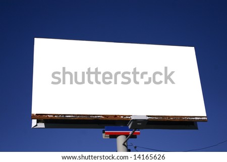 blank sign with clipping path