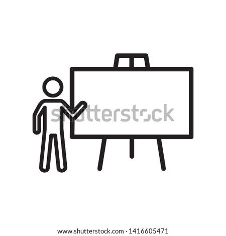 blackboard icon. logo design template   Royalty-Free Stock Photo #1416605471