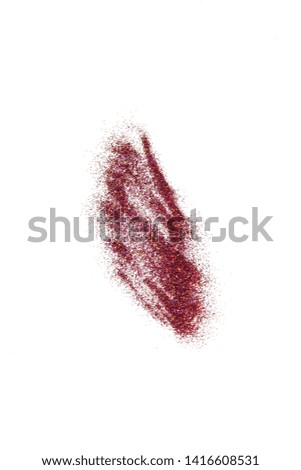 bright pink glitter isolated on white background