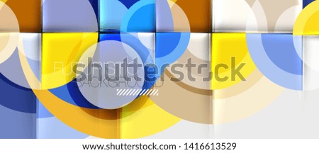 Geometric design abstract background - circles, modern business template
