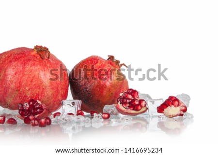 pomegranates isolated on a white background