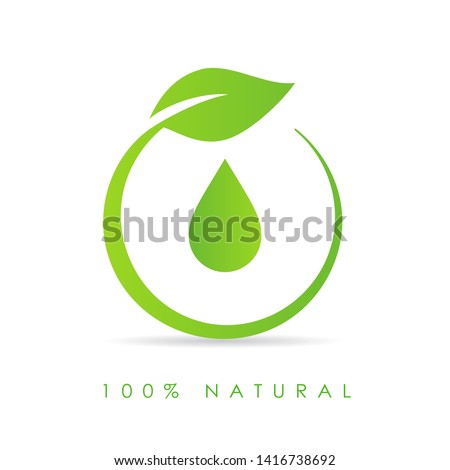 Natural oil drop icon isolated on white background Royalty-Free Stock Photo #1416738692