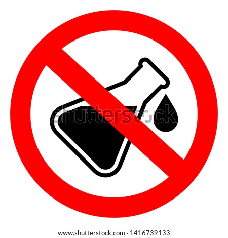 No chemical additives vector sign isolated on white background Royalty-Free Stock Photo #1416739133