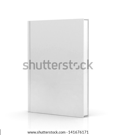 3d book with a blank cover
