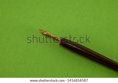 Antique ink fountain pen background