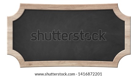 Decorative blackboard with bright wooden frame