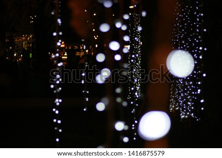 ฺฺblurred light in night market; use as abstract background.