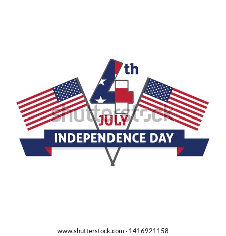 4th of July banner. Independence day - Vector