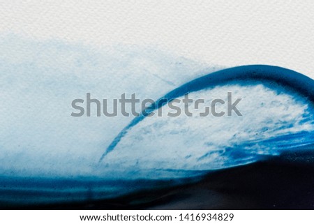 Blue water color brush stroke 