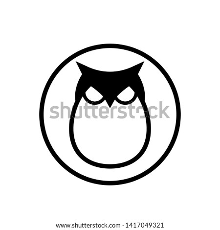 Abstract owl logo. Vector bird illustration.